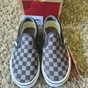 Kids/toddler VANS slip on checkered shoes